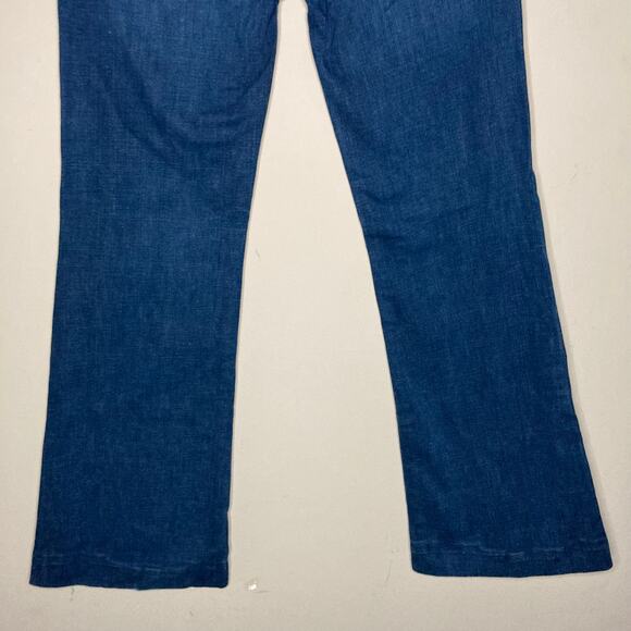 7FAMK 7 For All Mankind DOJO Jeans Womens 25 S Dark Wash Flared Wide Trouser Leg - Picture 5 of 16